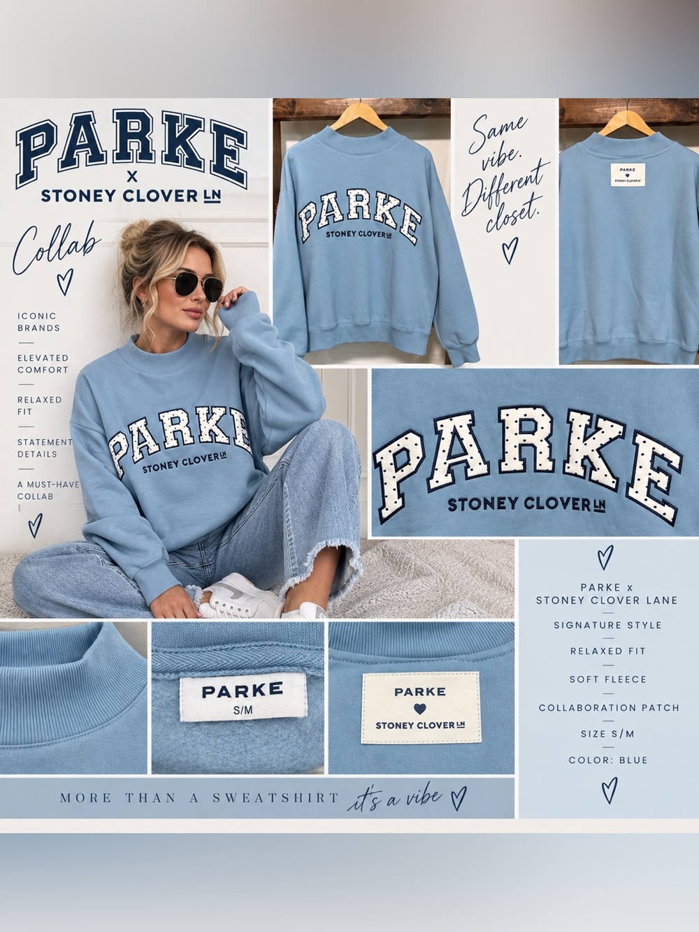 PARKE x Stoney Clover Ln Mockneck - S/M